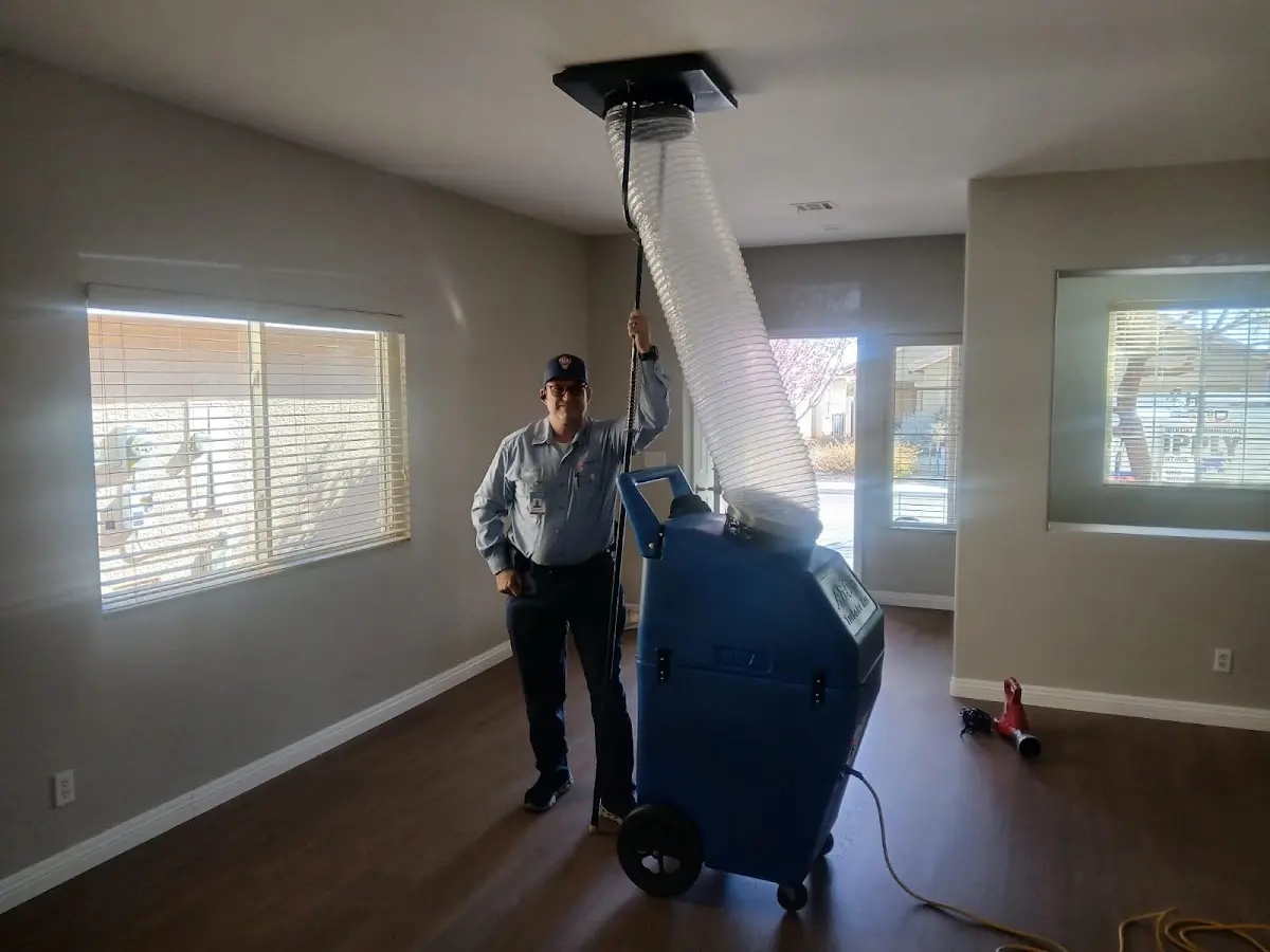 Professional Dryer Vent Cleaning work inside a Summerfield home
